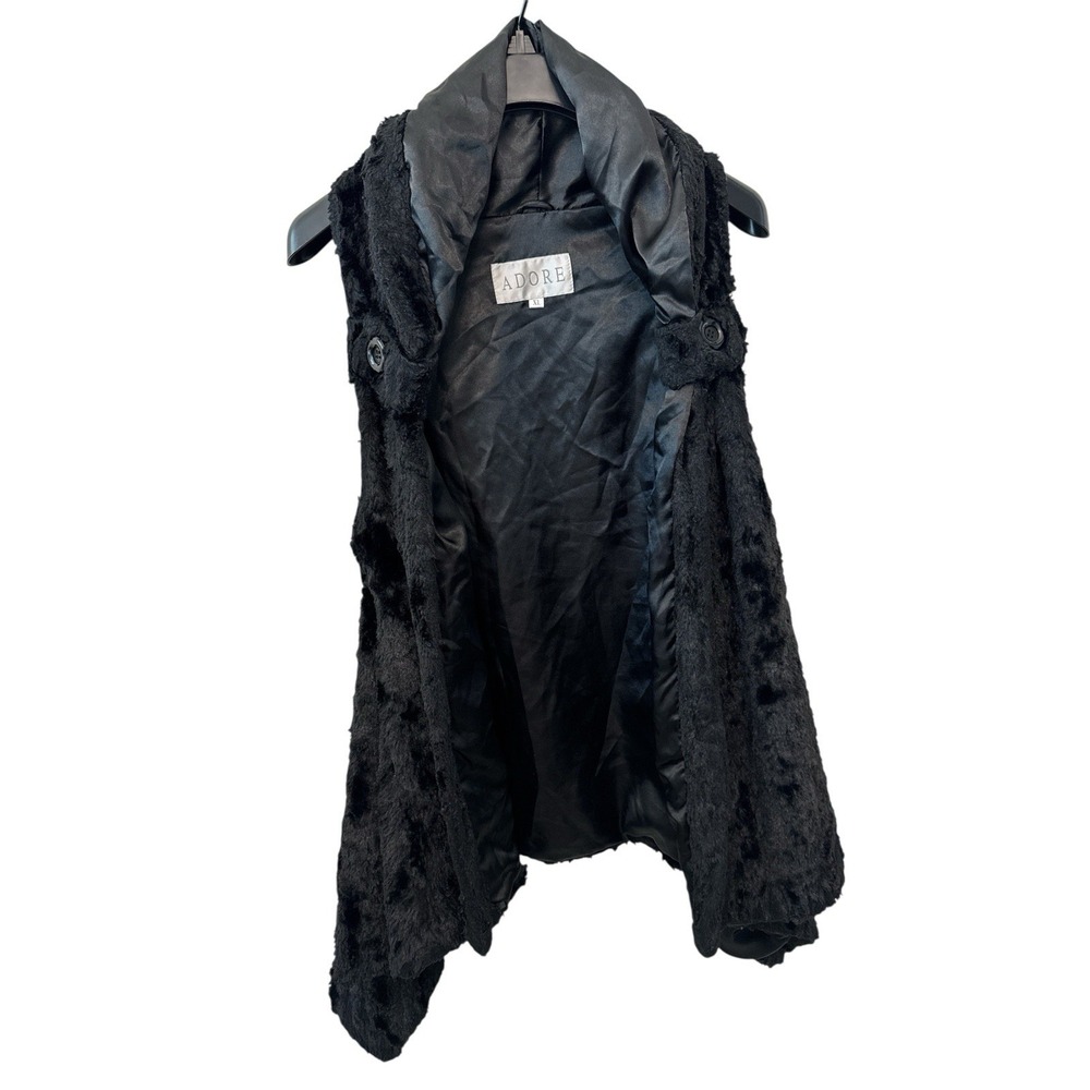 Adore Women Black XL Faux Fur‎ Chic Glamorous Coat
